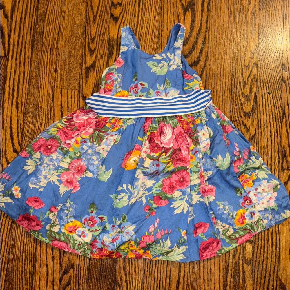 Ralph Lauren Blue and Red Floral Dress